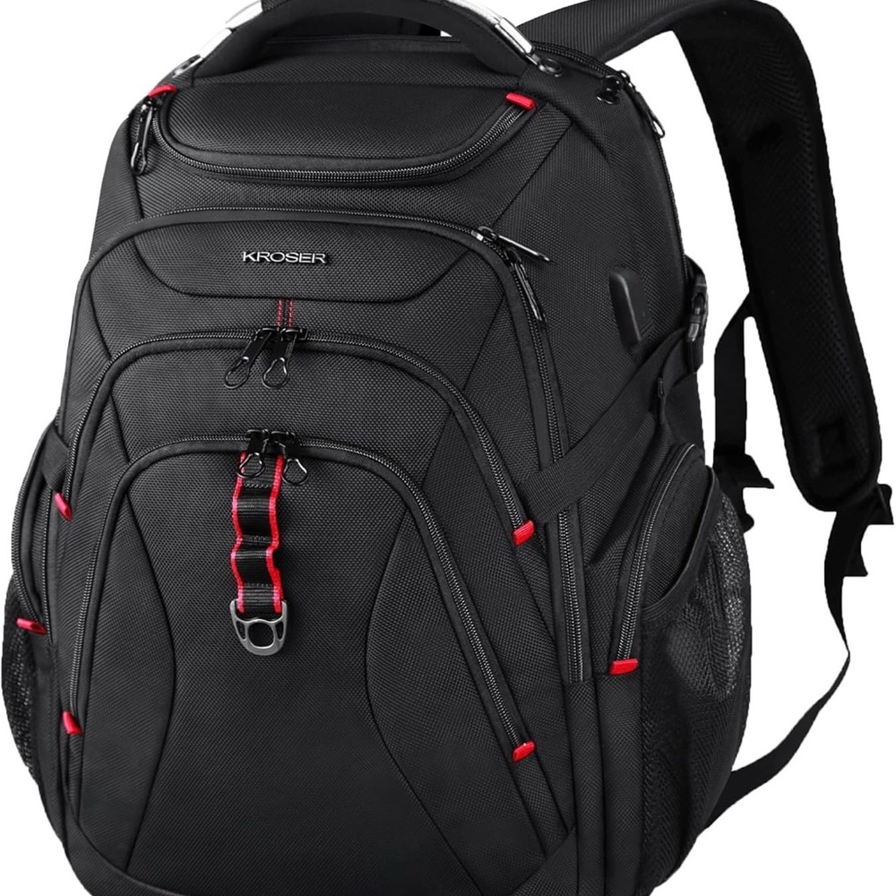 Krosser Black and Red Men's Backpack